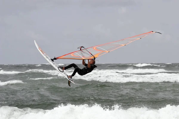 Вітряний Серфер Пляжі Сильта — стокове фото