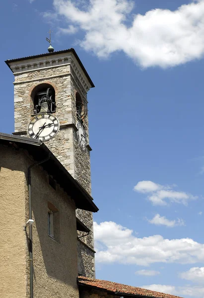 Caslano Located Monte Caslano Which Three Quarters Surrounded Lake Lugano — Stock Photo, Image