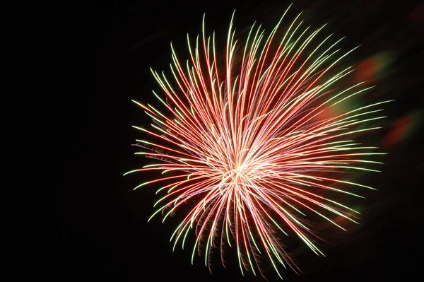 Pirotecnia Fogo Artifício Céu Celebração — Fotografia de Stock