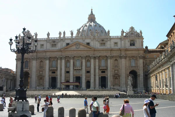 Peter Square Peter Basilica Rome — стоковое фото