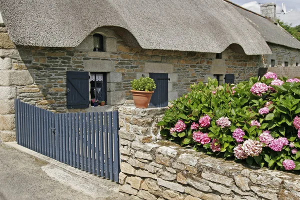 Nevez Bretagne Haus Mit Reetdach — Stockfoto