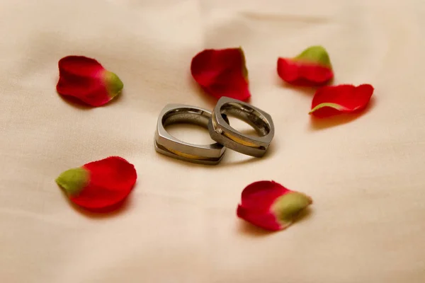 Anillos Boda Joyas Matrimonio Anillos Compromiso —  Fotos de Stock