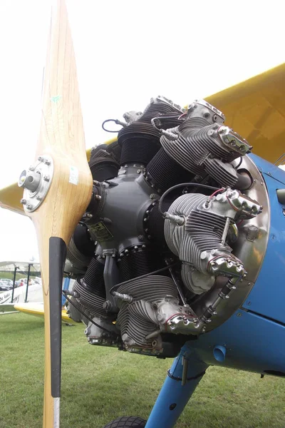 Closeup View Aeroplane Engine Outdoor — Stock Photo, Image