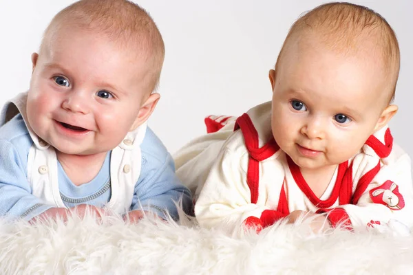 Bebés Ríen Son Fotografiados Retrato —  Fotos de Stock