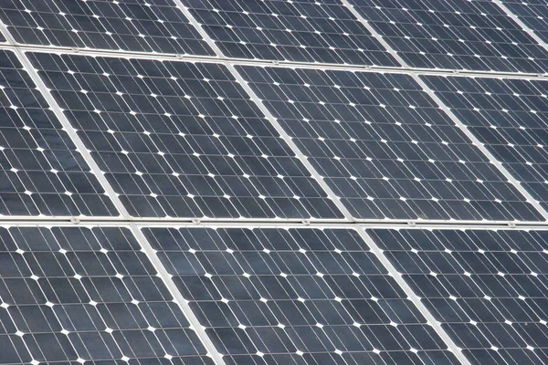 Güneş Pilleri Iklim Koruması Elektrik Gücü — Stok fotoğraf
