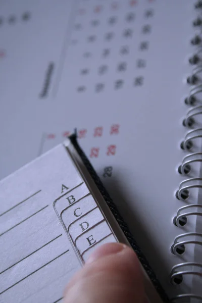 Primer Plano Notas Escritura Mano Cuaderno — Foto de Stock