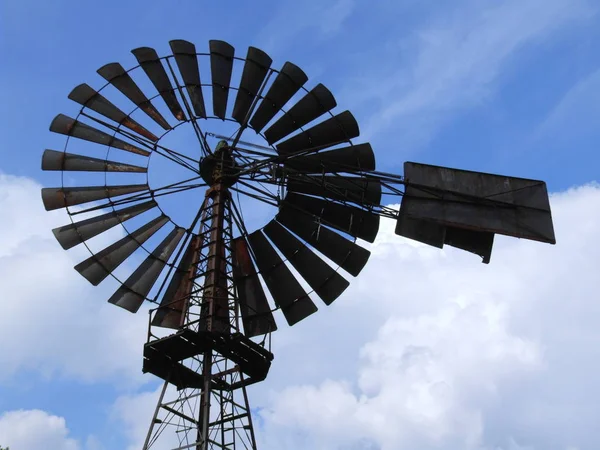 Scenic View Landscape Windmill Building — Stock Photo, Image