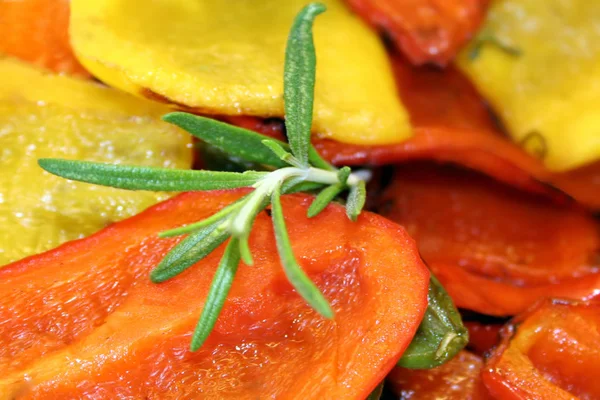 Close Fresh Baked Salmon Vegetables — Stock Photo, Image