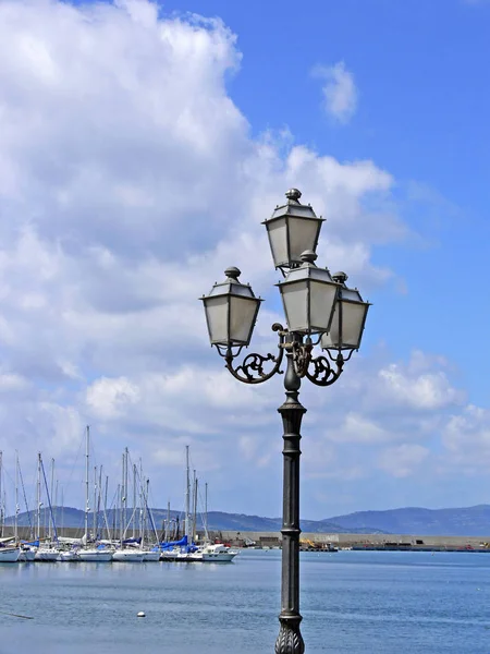 Alghero Lentera Pelabuhan — Stok Foto