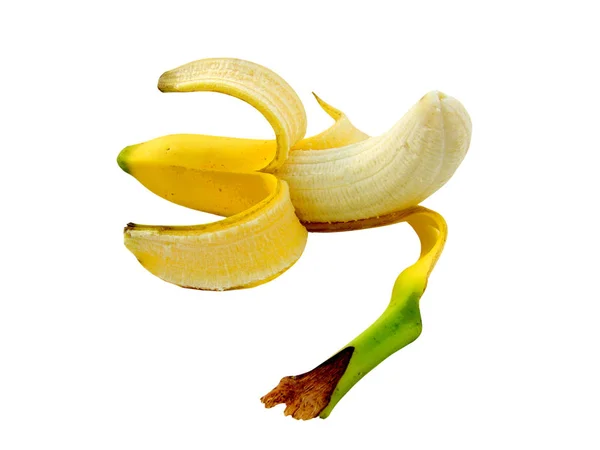 Plátano Aislado Sobre Fondo Blanco — Foto de Stock