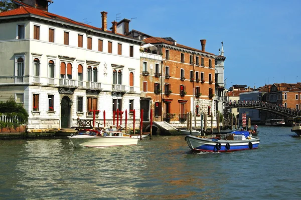 Motoboote Nos Canais Venice Italy — Fotografia de Stock