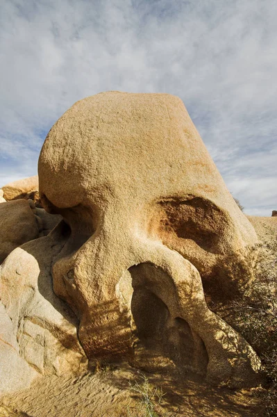Crânio Rock Cabeça Morte Yoshua Árvore Parque Nacional Califórnia Eua — Fotografia de Stock