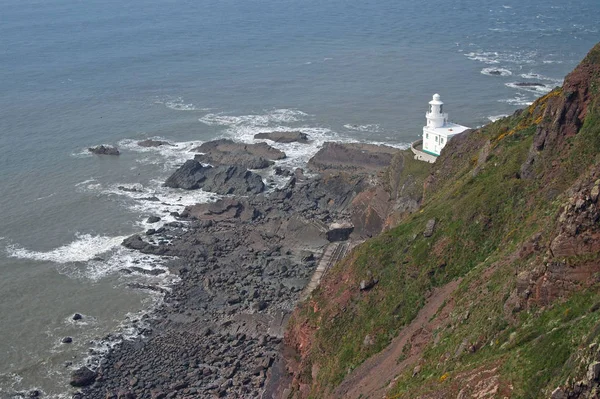Hartland Point Lighthouse Cornwall United Kingdom — Stock Photo, Image