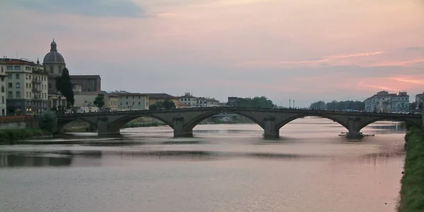 Ponte Carraia Večerním Světle — Stock fotografie