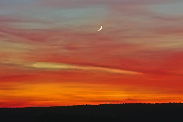 Hermosa Vista Cielo Puesta Sol — Foto de Stock