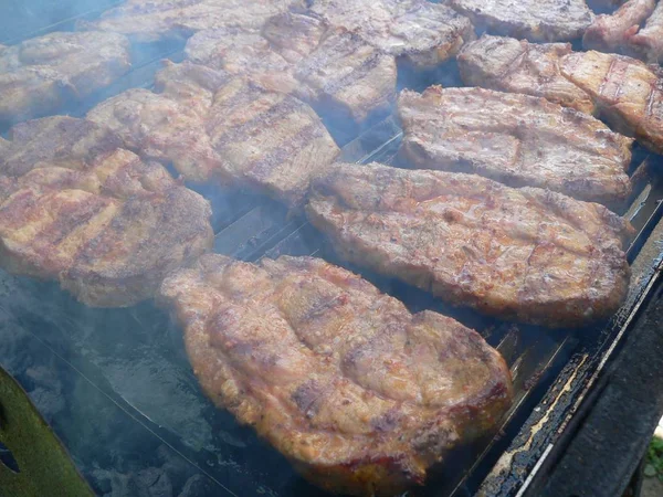 Vista Close Carne Saborosa Saborosa — Fotografia de Stock