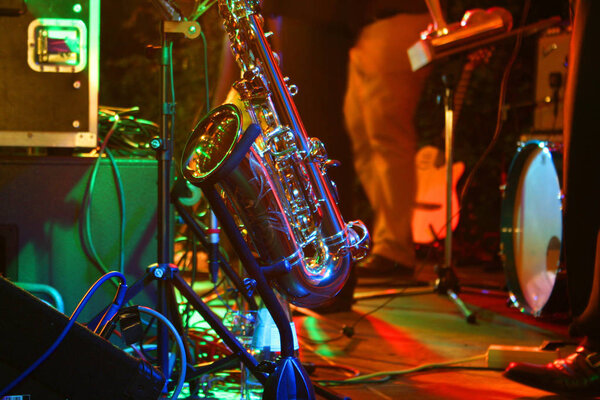 Instrumento Musical Jazz Saxofón — Foto de Stock
