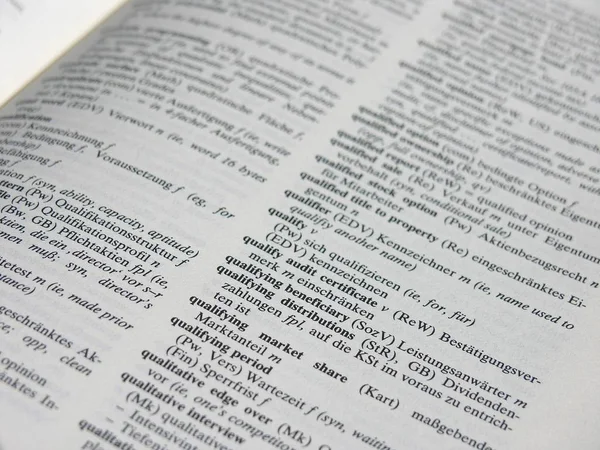 Close Dictionary Word — стоковое фото