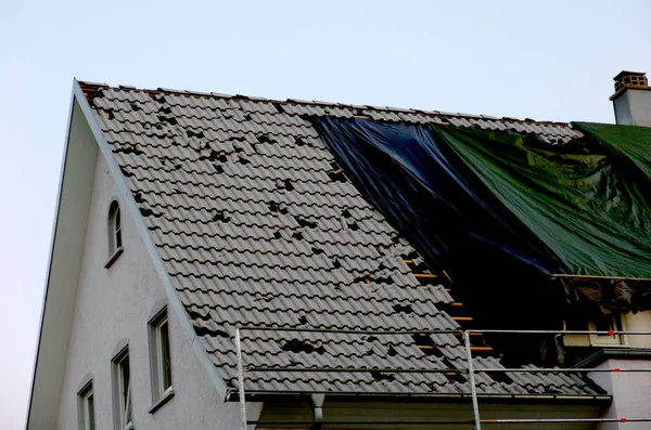 roof damaged by hail
