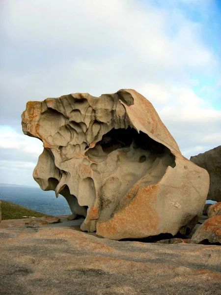 Vista Para Famosas Falésias Calcário Vale Ilha Gozo — Fotografia de Stock