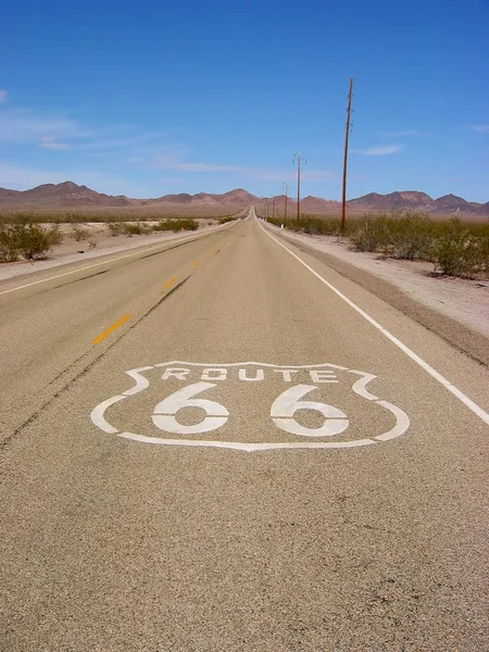 Leeres Straßenschild Der Wüste — Stockfoto