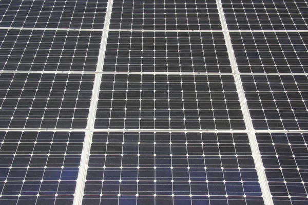Energia Elétrica Painéis Células Solares — Fotografia de Stock