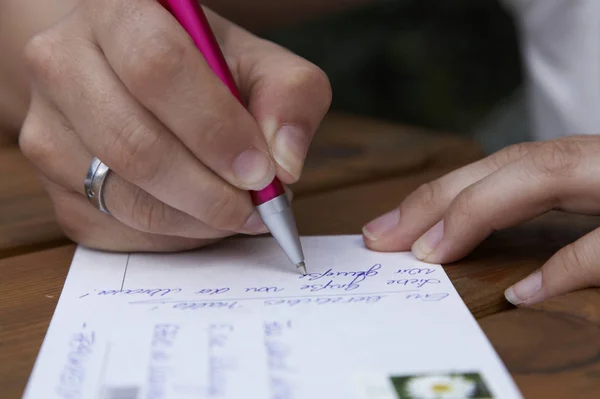 Hombre Negocios Escribiendo Cuaderno — Foto de Stock