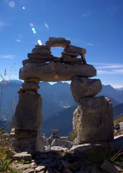 Vista Panorâmica Bela Paisagem Alpes — Fotografia de Stock