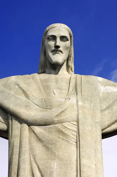 Christusbeeld Corcovado Rio Janeiro Braziliaans — Stockfoto