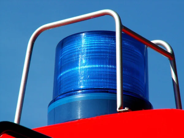 Piros Kék Jelzőlámpa — Stock Fotó