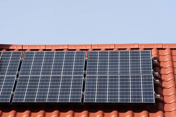 Solární Panely Zblízka — Stock fotografie