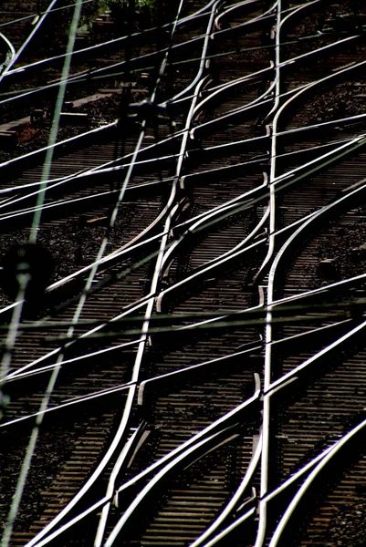 Leere Bahngleise Boden — Stockfoto