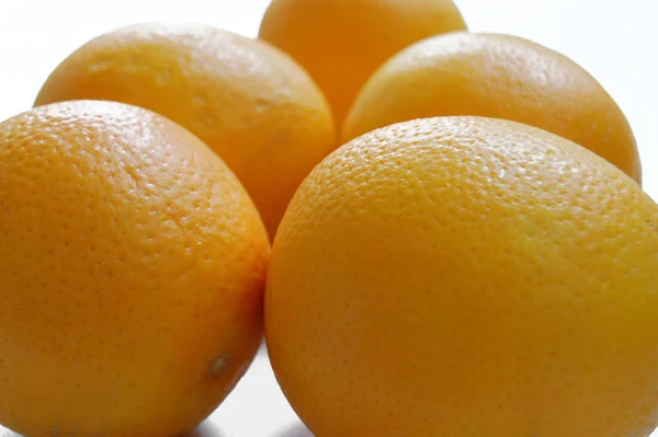 Fresh Oranges Isolated White — Stock Photo, Image