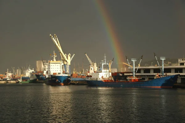 Vue Panoramique Sur Magnifique Paysage Portuaire — Photo