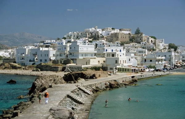 Gezien Vanaf Naxos Town Palati Hill — Stockfoto