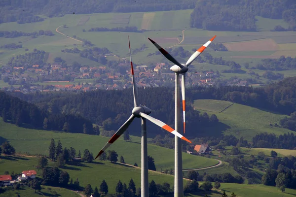Turbiny Wiatrowe Technologia Elektroenergetyczna — Zdjęcie stockowe