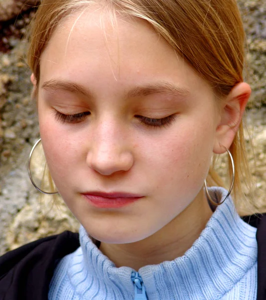 Gros Plan Portrait Mignon Enfant — Photo