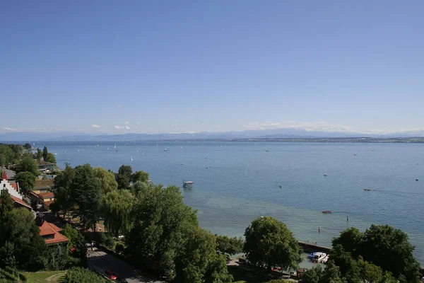 Vista Ciudad Meersburg Del Lago — Foto de Stock