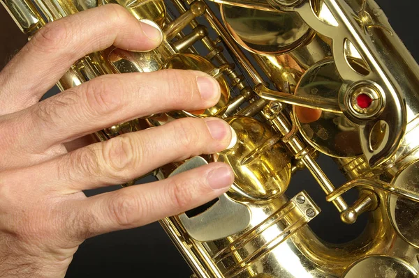 Instrumento Musical Jazz Saxofón — Foto de Stock