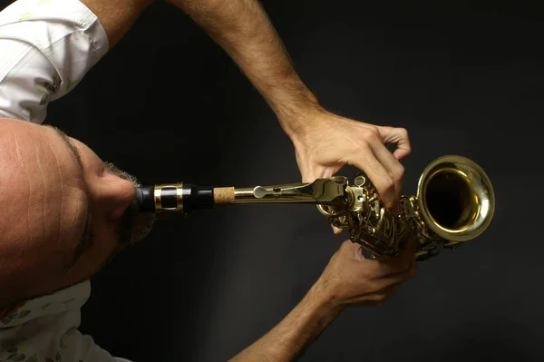 Saksofoni Jazz Soitin — kuvapankkivalokuva