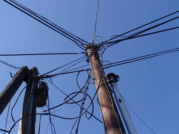 Eletricidade Alta Tensão Energia Elétrica — Fotografia de Stock