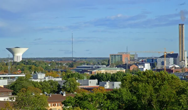 Vista Una Piccola Tenuta Industriale Uppsala — Foto Stock