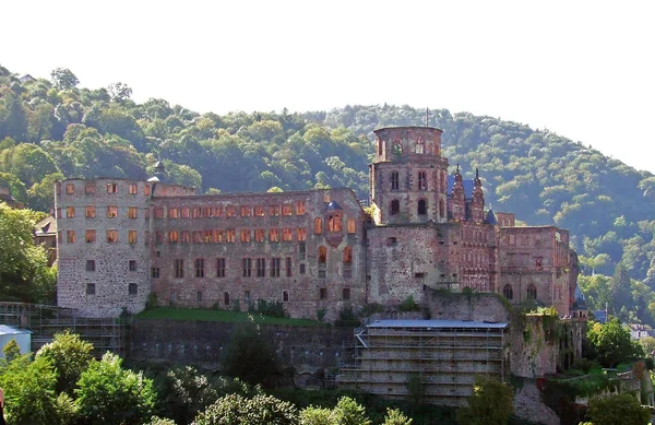 Heidelberský Hrad Cestovní Architektonický Koncept — Stock fotografie