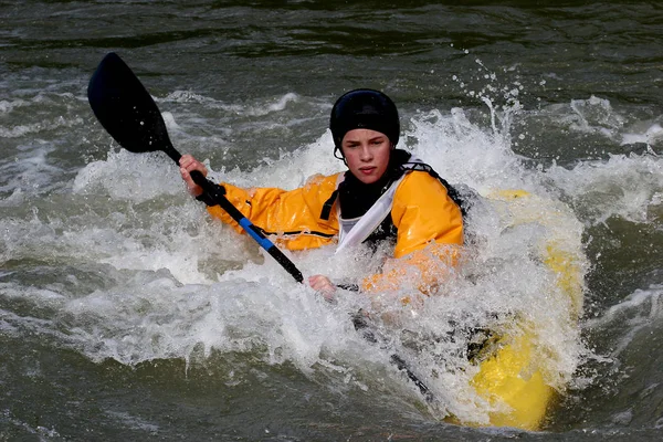 Kayaker Acqua — Foto Stock