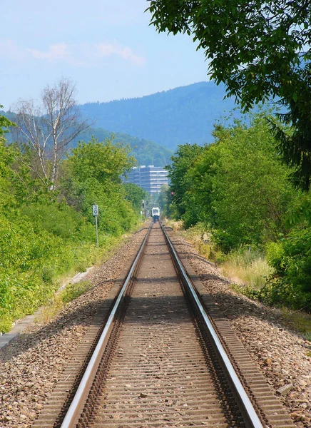 Ferrocarriles Hierro Ferrocarril Carretera — Foto de Stock