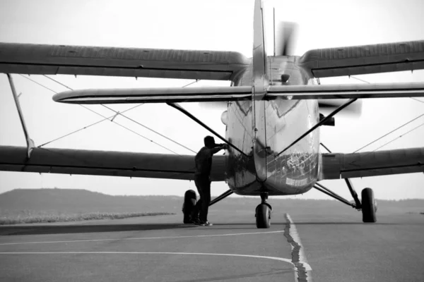 Repülőgép Repül Égen — Stock Fotó