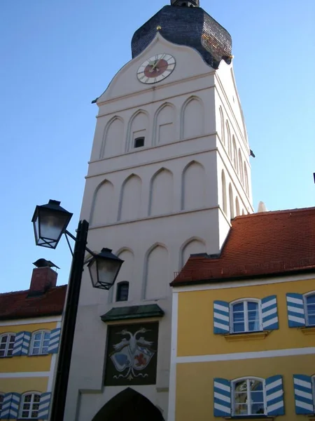 Bela Torre Erding Sempre Nova Para Descobrir — Fotografia de Stock