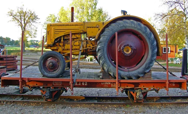 Vieille Locomotive Dans Parc — Photo