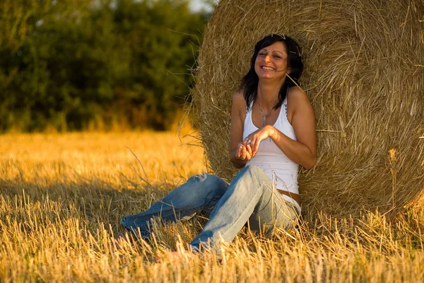 Young Woman Field — Stock Photo, Image