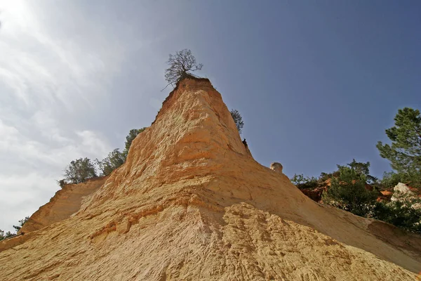 Ocker Rockt Bei Rustrel Provence — Stockfoto